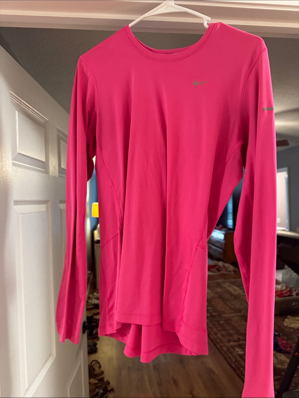 Nike Women's Long-Sleeve Performance Tee in Hot Pink
